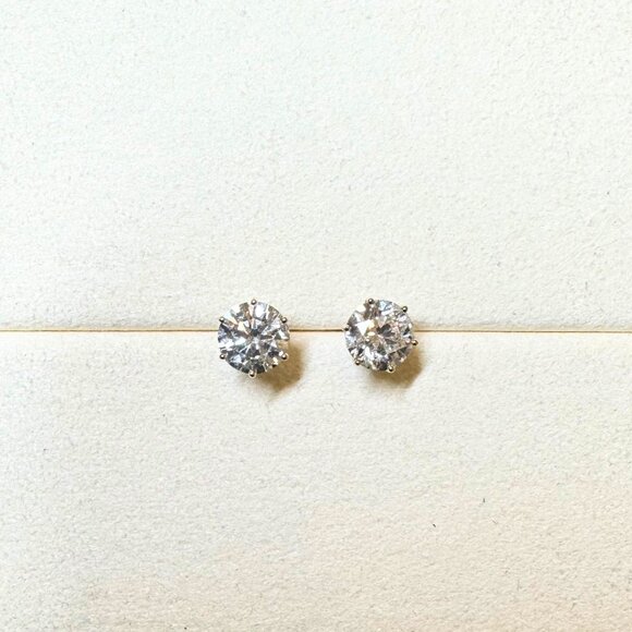 2.01 CTW IGI Certified Lab-Grown Diamond Stud Earrings in 14K Yellow Gold - Picture 3 of 7